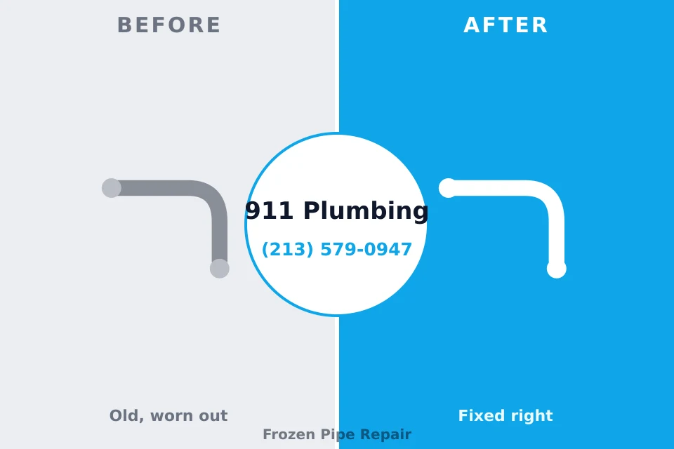 Before and after: plumbing repair Woodsboro, TX